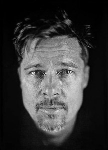 Brad Pitt daguerreotype portrait by Chuck Close, 2009