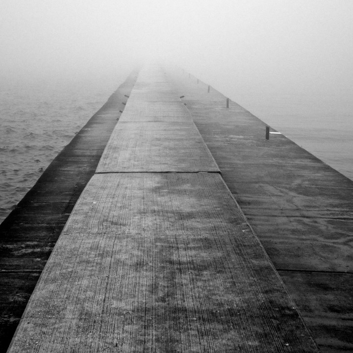 "Pier in Mist" Waukegan Pier, Waukegan Harbor, IL, Oct 3, 2013