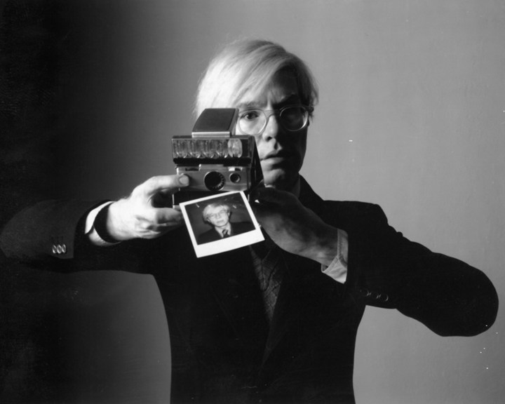 Andy Warhol with SX-70 Camera