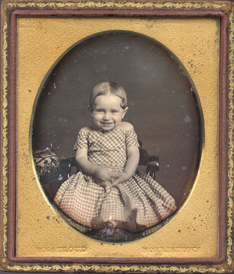 Figure 5: Uncommon daguerreotype of giggling girl, c1850, William Stroud, Christopher Wahren Fine Photography