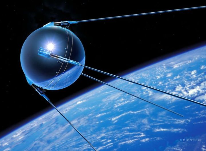 Figure 1: Sputnik 1 Satellite, painting by Detlev Van Ravenswaay