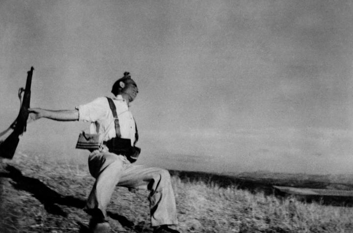 Figure x: Death of a Loyalist Soldier, by Robert Capa, 1936