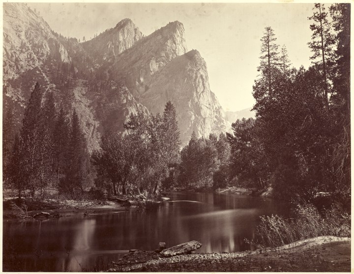 Figure 3: The Three Brothers 4000 ft, Yo-Semite Valley, 1872, by Carleton Watkins, from the J. Paul Getty Museum
