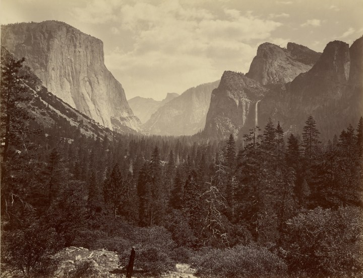 Figure 2: Yo-Semite Valley from Mariposa Trail, 1866, by Carleton Watkins, from the J. Paul Getty Museum