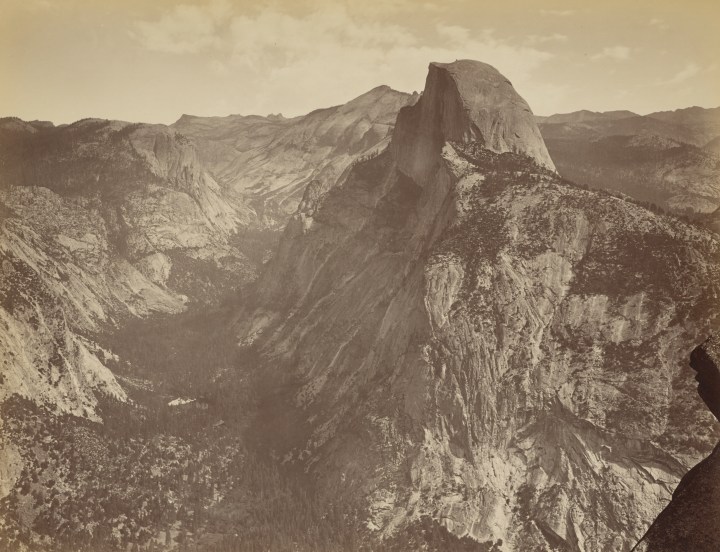 Figure 6: The Half Dome from Glacier Point, Yosemite, 1867, by Carleton Watkins, from the J. Paul Getty Museum